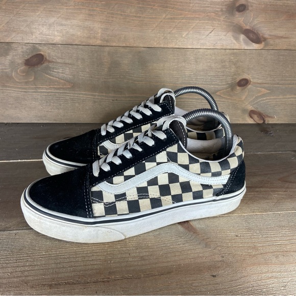 Vans old skool Womens size 7.5 shoes black white athletic skate sneakers - Picture 1 of 8